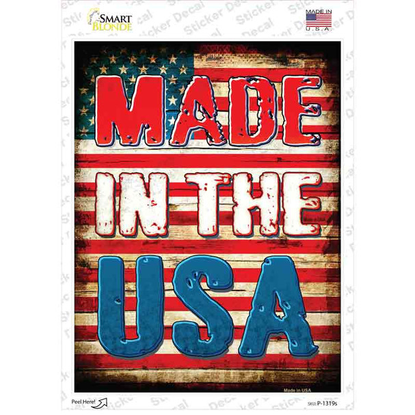 Made In The USA Novelty Rectangle Sticker Decal