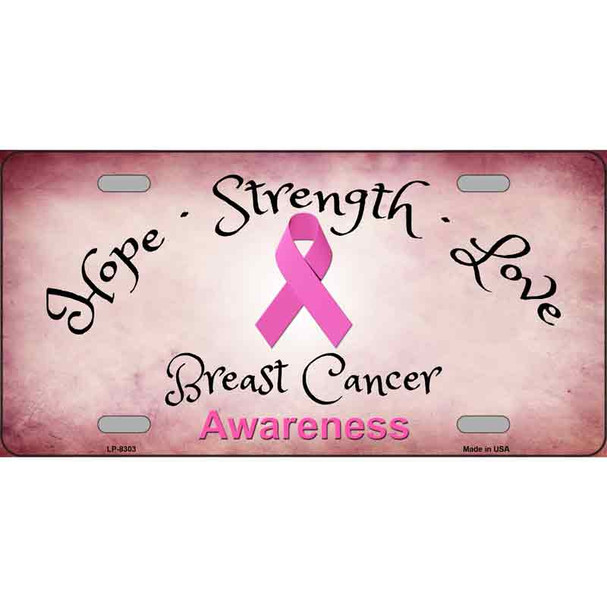 Breast Cancer Novelty Metal License Plate