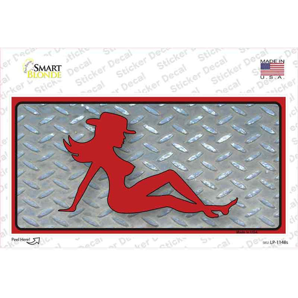 Cowgirl Mud Flap Novelty Sticker Decal