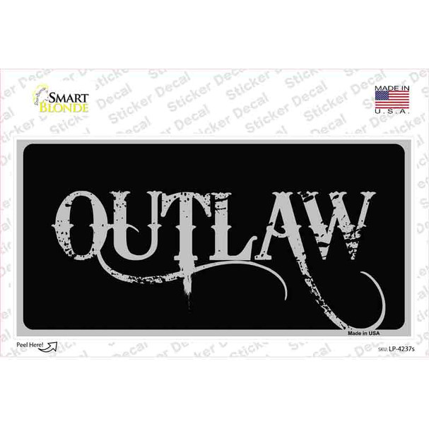 Outlaw Novelty Sticker Decal