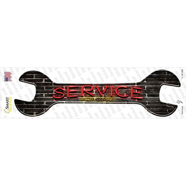 Service With A Smile Novelty Wrench Sticker Decal