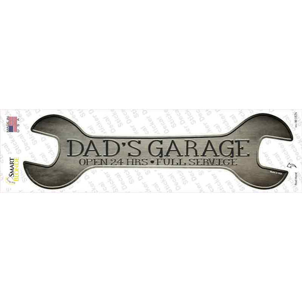 Dads Garage Novelty Wrench Sticker Decal