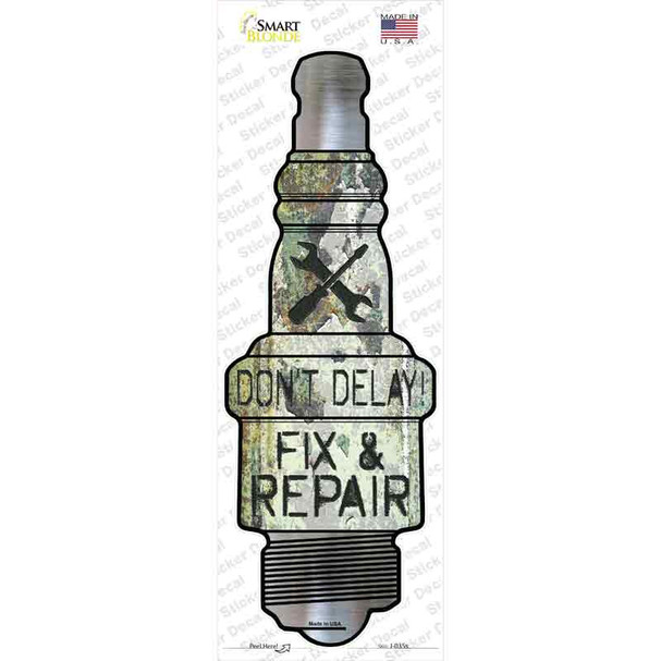 Fix and Repair Novelty Spark Plug Sticker Decal