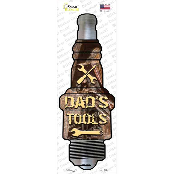 Dads Tools Novelty Spark Plug Sticker Decal
