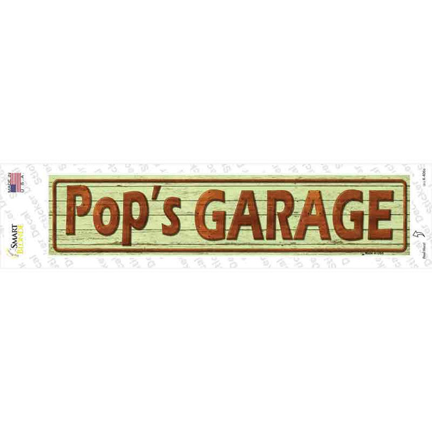 Pops Garage Novelty Narrow Sticker Decal