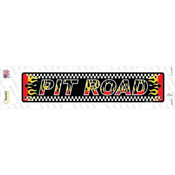 Pit Road Racing Flames Novelty Narrow Sticker Decal