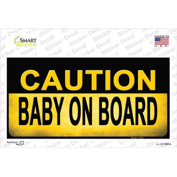 Caution Baby On Board Novelty Sticker Decal