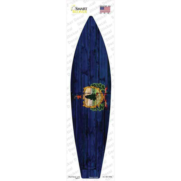 Vermont State Flag Novelty Surfboard Sticker Decal