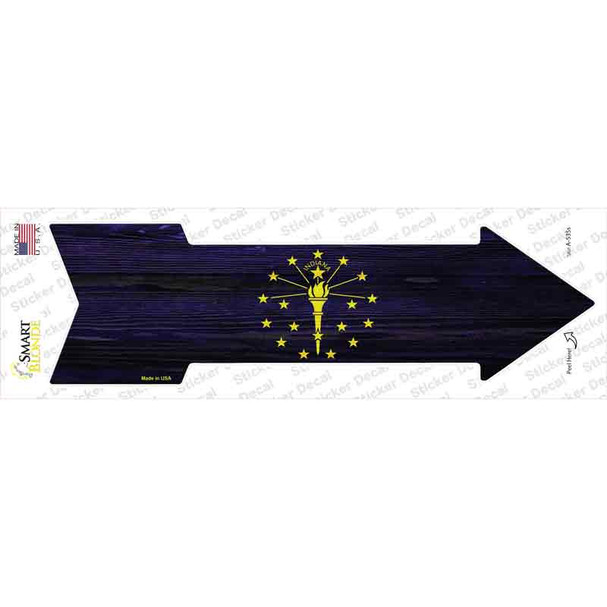 Indiana State Flag Novelty Arrow Sticker Decal