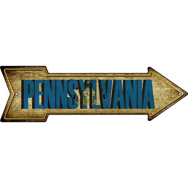 Pennsylvania Novelty Metal Arrow Sign