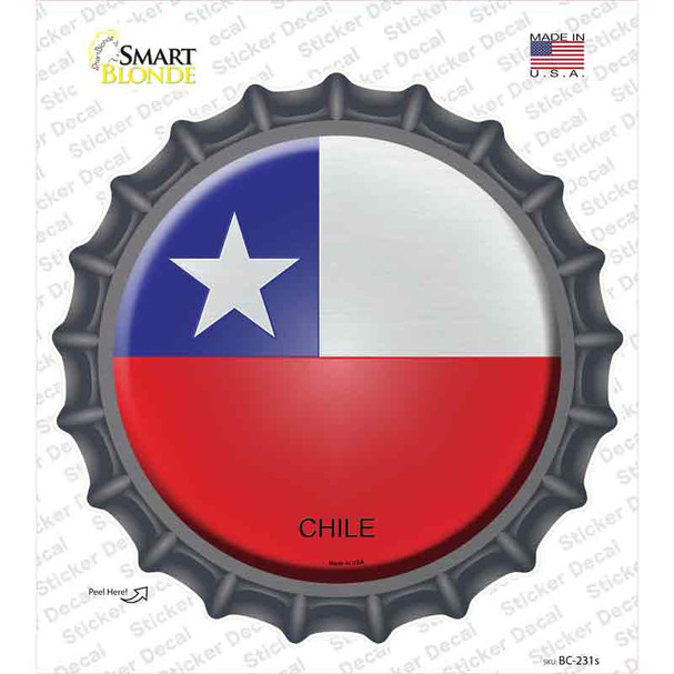 Chile Country Novelty Bottle Cap Sticker Decal