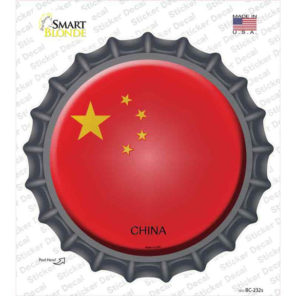 China Country Novelty Bottle Cap Sticker Decal