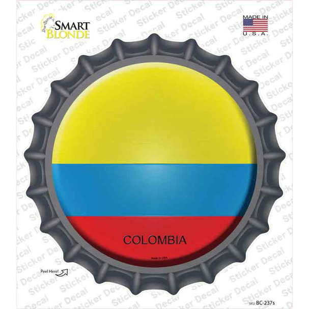 Colombia Country Novelty Bottle Cap Sticker Decal