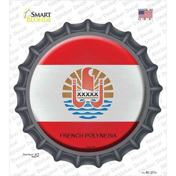 French Polynesia Country Novelty Bottle Cap Sticker Decal