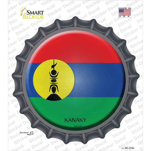 Kanaky Country Novelty Bottle Cap Sticker Decal