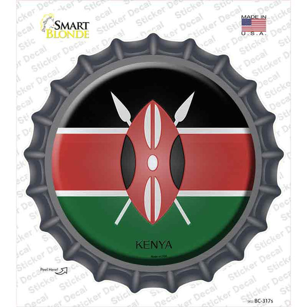 Kenya Country Novelty Bottle Cap Sticker Decal