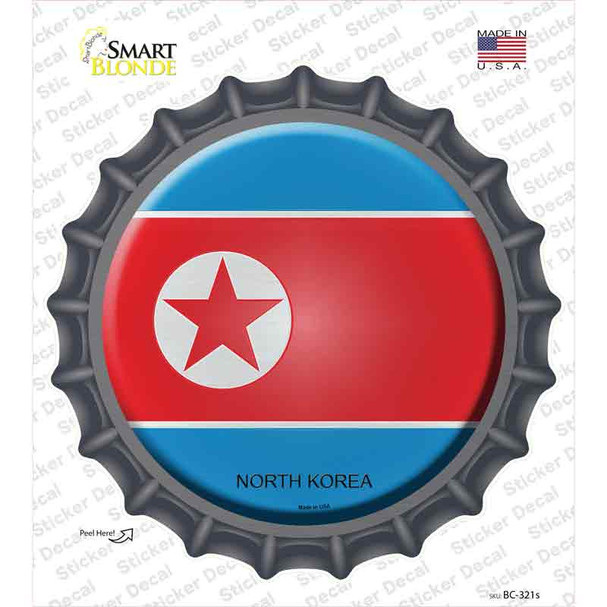 North Korea Country Novelty Bottle Cap Sticker Decal