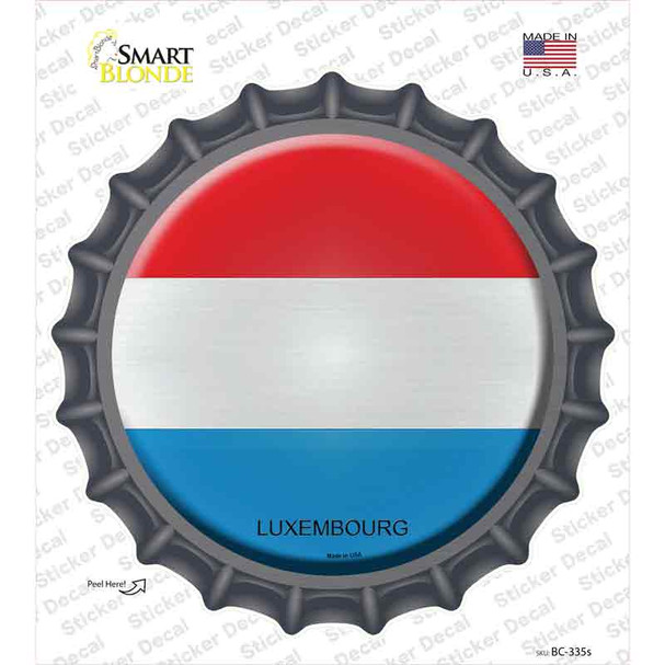 Luxembourg Country Novelty Bottle Cap Sticker Decal