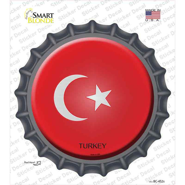 Turkey Country Novelty Bottle Cap Sticker Decal