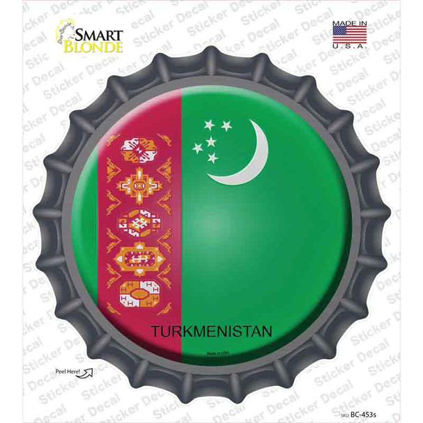 Turkmenistan Country Novelty Bottle Cap Sticker Decal