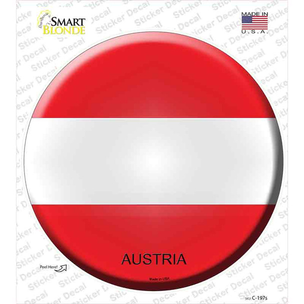 Austria Novelty Circle Sticker Decal