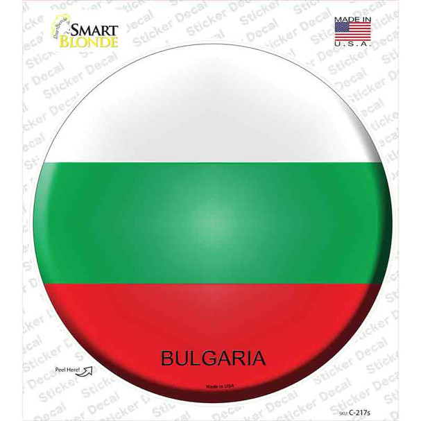 Bulgaria Country Novelty Circle Sticker Decal