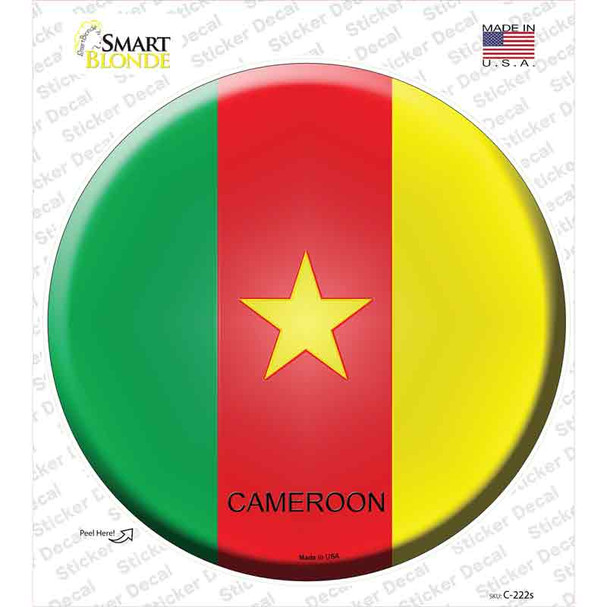 Cameroon Country Novelty Circle Sticker Decal