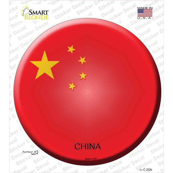 China Country Novelty Circle Sticker Decal