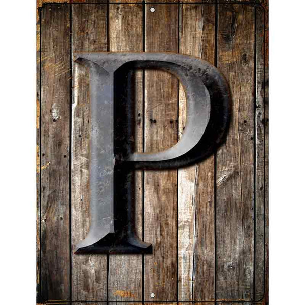 Letter P Metal Novelty Parking Sign