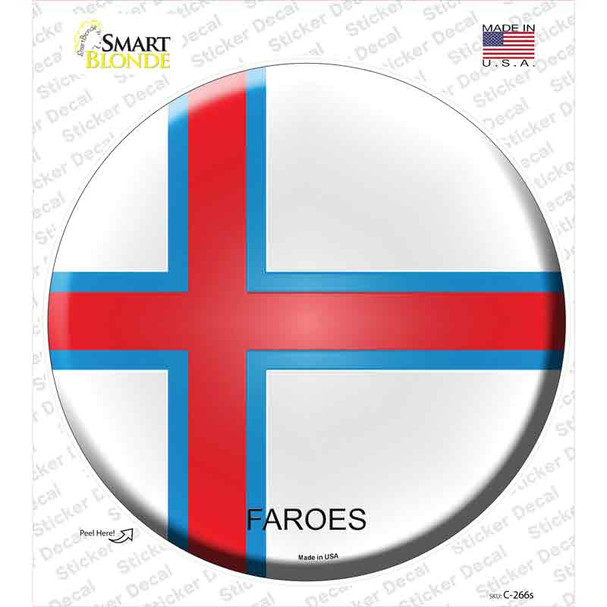Faroes Country Novelty Circle Sticker Decal