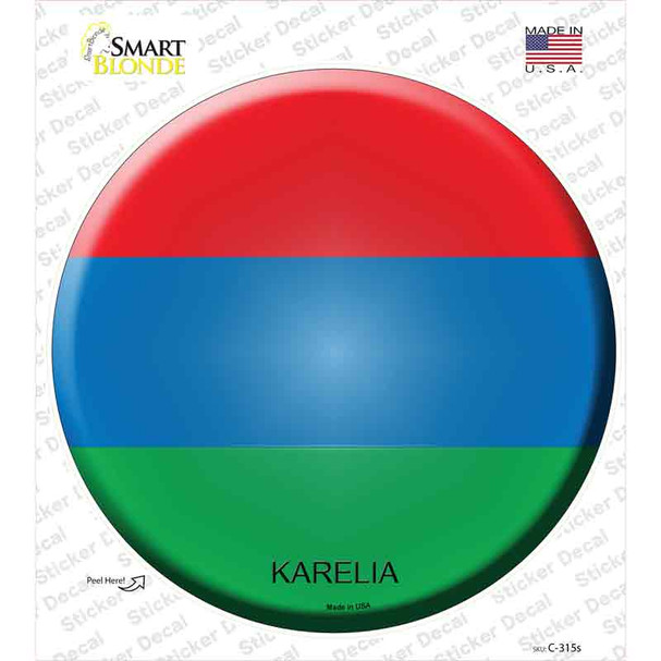 Karelia Country Novelty Circle Sticker Decal