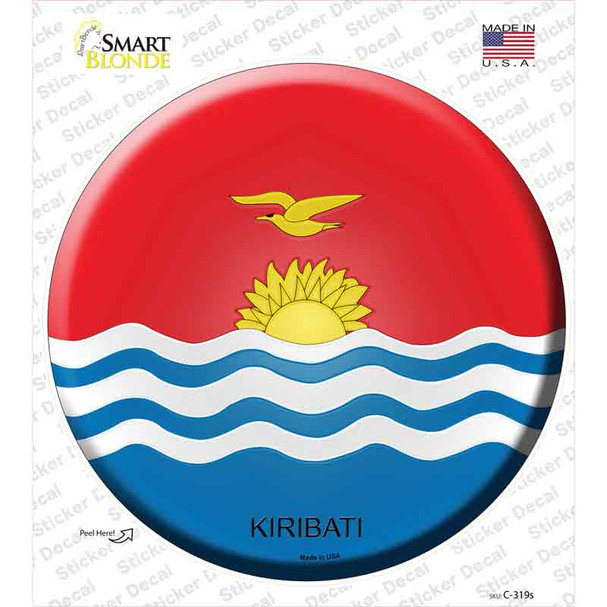 Kiribati Country Novelty Circle Sticker Decal
