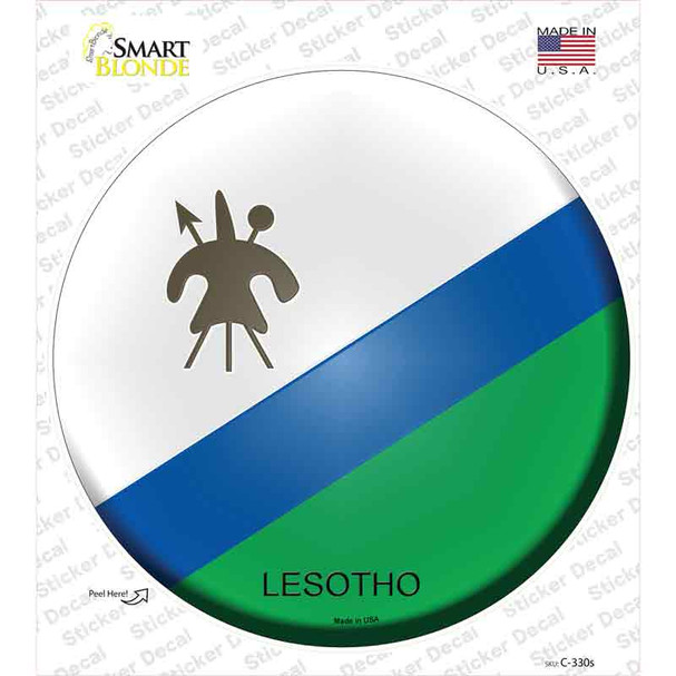 Lesotho Country Novelty Circle Sticker Decal