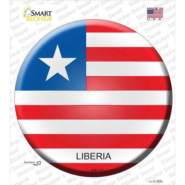 Liberia Country Novelty Circle Sticker Decal