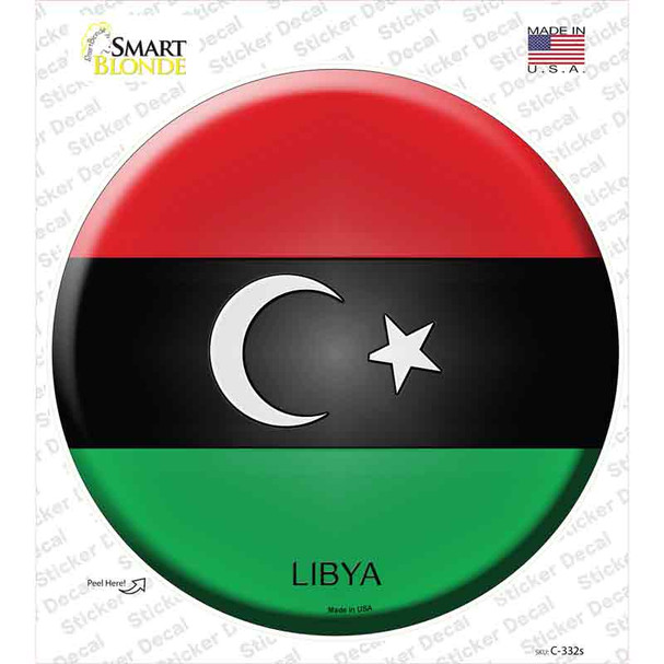 Libya Country Novelty Circle Sticker Decal