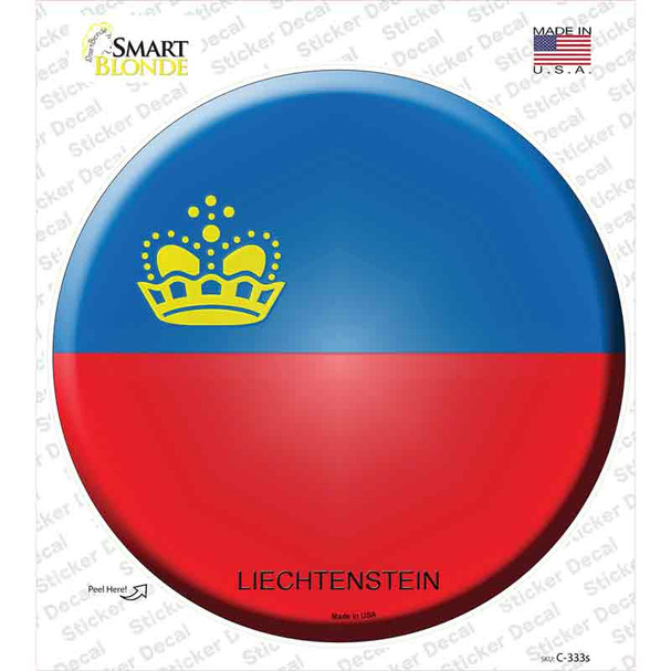 Liechtenstein Country Novelty Circle Sticker Decal