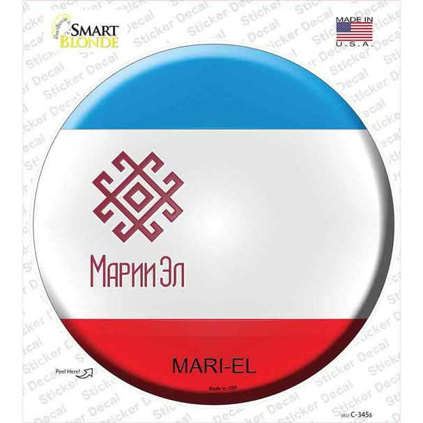 Mari El Country Novelty Circle Sticker Decal