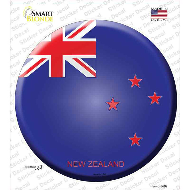 New Zealand Country Novelty Circle Sticker Decal