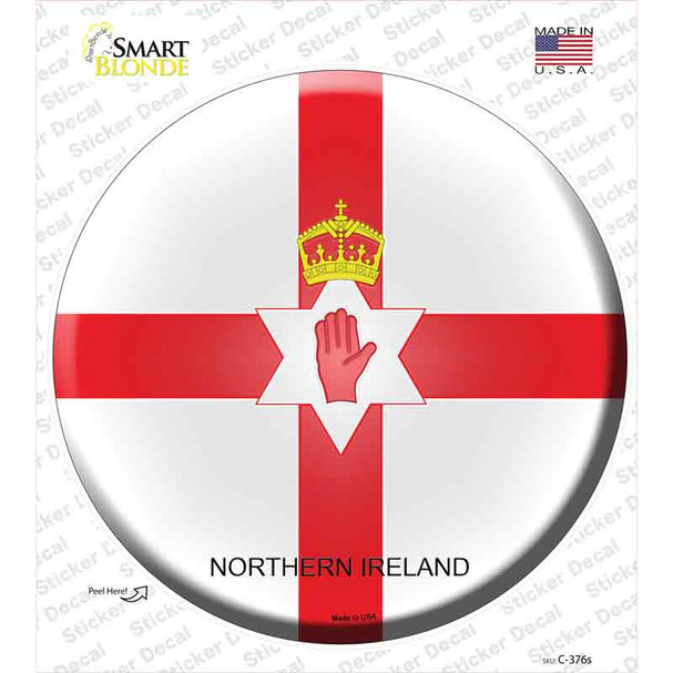 Northern Ireland Country Novelty Circle Sticker Decal