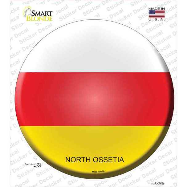 North Ossetia Country Novelty Circle Sticker Decal