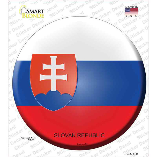 Slovak Republic Country Novelty Circle Sticker Decal