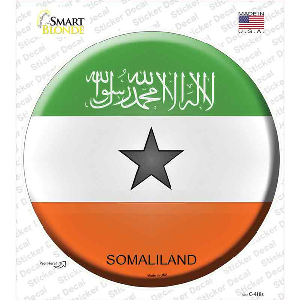 Somaliland Country Novelty Circle Sticker Decal