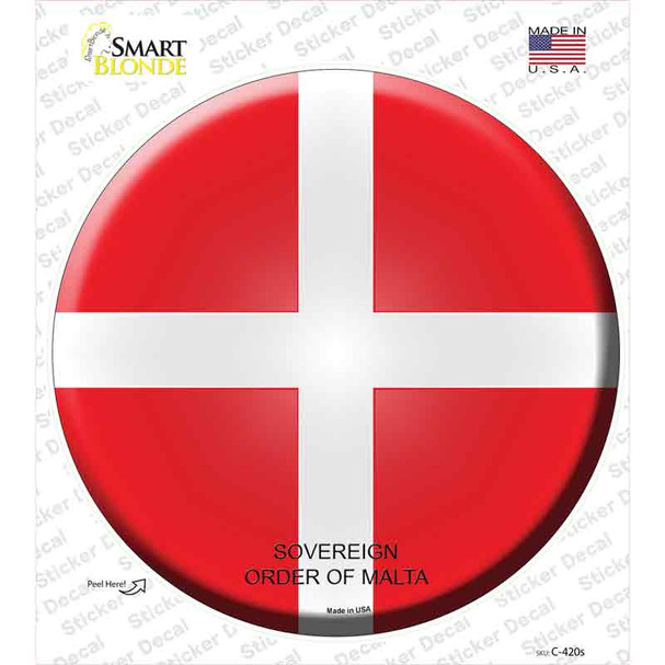 Sovereign Order of Malta Country Novelty Circle Sticker Decal