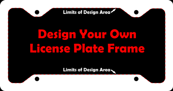 Personalized Custom Aluminum License Plate Frame | 12" x 6"