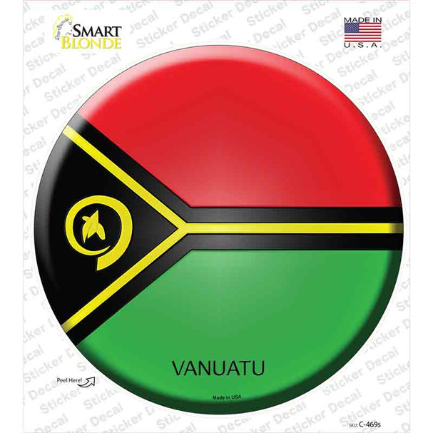 Vanuatu Country Novelty Circle Sticker Decal