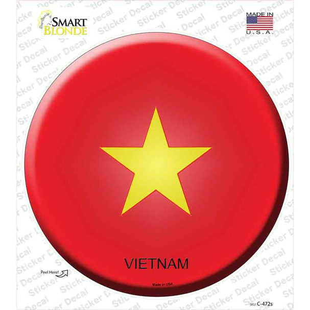 Vietnam Country Novelty Circle Sticker Decal