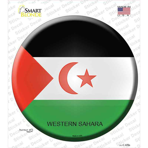 Western Sahara Country Novelty Circle Sticker Decal