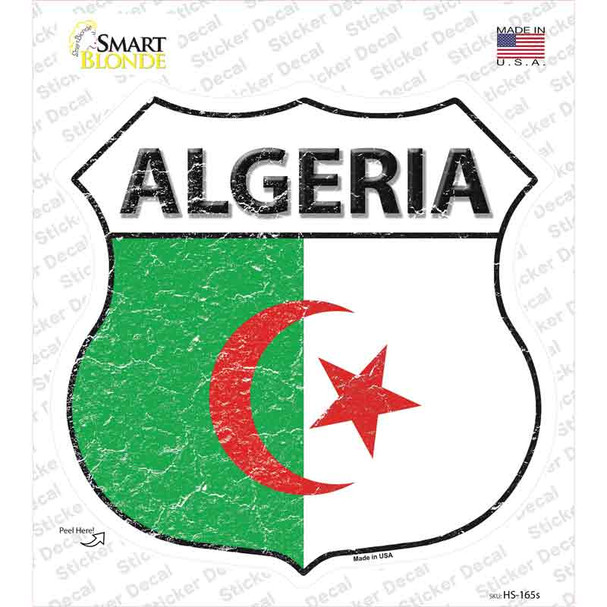 Algeria Flag Novelty Highway Shield Sticker Decal