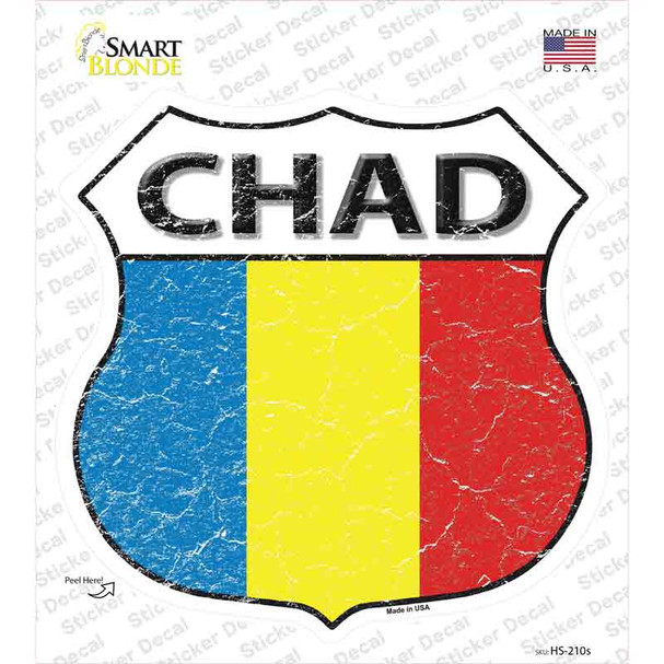 Chad Flag Novelty Highway Shield Sticker Decal