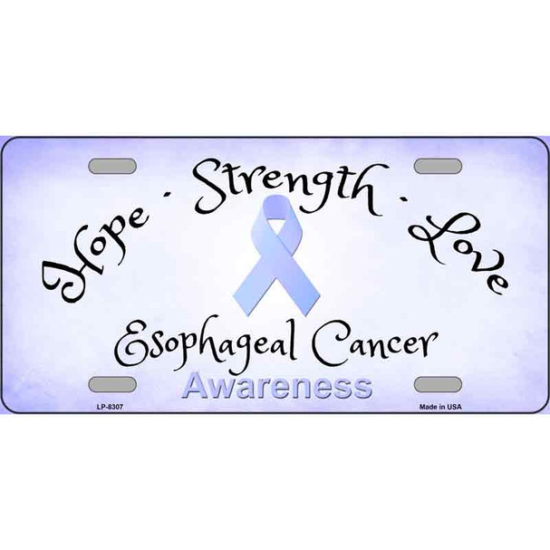 Esophageal Cancer Ribbon Novelty Metal License Plate
